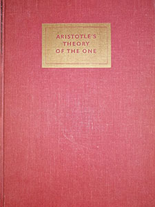 Aristotle’s Theory of the one (1961)